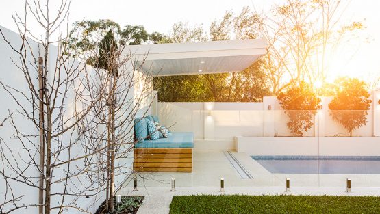 designer new home perth - outdoor pool area