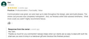 Google Review - Nexus Homes Group